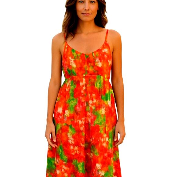 New Directions PL Women's Sleeveless Maxi BOHO Sun Dress Petite Size 10P 12P LP - Picture 1 of 6